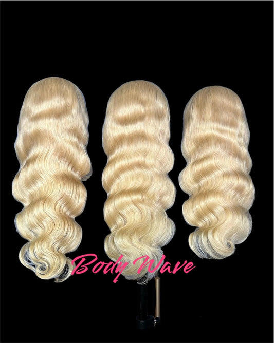 "Goddess Platinum Grade" 613 Body Wave HD Lace Frontal Wig